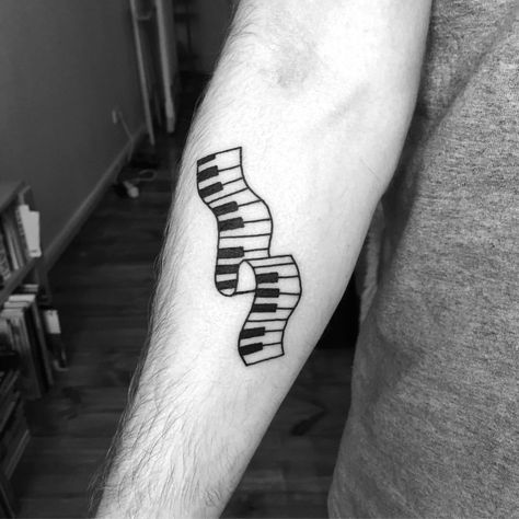 Piano Roll - Daisy Watson Tattoo Piano Ideas, Piano Tatoos Small, Piano Tattoo Designs, Piano Tattoo Ideas, Piano Keys Tattoo, Piano Tattoos, Piano Tattoo, Tatoos Small, Musical Keyboard