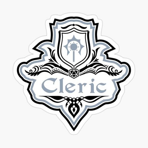 "D&D Cleric Class | Dungeons and Dragons Fancy Emblem" Pin for Sale by sunburstrpg | Redbubble Dnd Cleric, Octopath Traveler, Dnd Classes, Symbol Logo, Roleplaying Game, Dungeons And Dragons, Hogwarts, Science Poster, Stranger Things Fanart