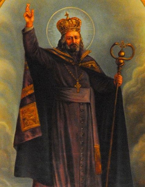 12 November – St Josaphat Kuncewicz O.S.B.M. (1580-1623) Archbishop and Martyr.  Born 1580 at Volodymyr, Lithuania (modern Ukraine) as John Kunsevyc – St Josaphat was  struck in the head with a halberd, shot and beaten with staves on 12 November 1623 at Vitebsk, Belarus.   His body thrown into the Dvina St Josaphat, Happy Feast Day, St Martin Of Tours, St Peters Basilica, Holy Father, Jesus Prayer, 12 November, Religious Images, Church Service