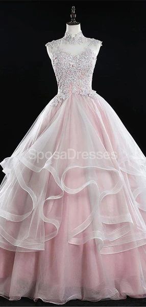 Long Sweet 16 Dresses, Pink Sweet 16 Dress, Pink Sweet 16, Lace Long Prom Dress, Sweet 16 Dress, Senior Prom Dresses, 16 Dress, Pink Prom Dress, Pink Prom