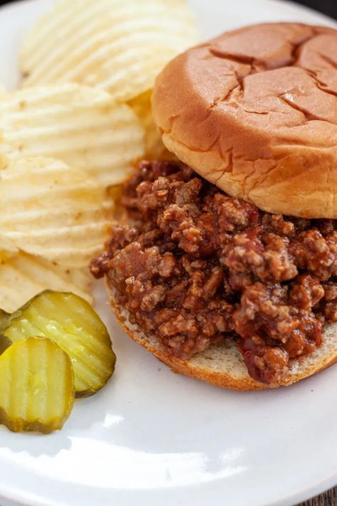 Smoky Chipotle Sloppy Joes | Midwexican Homemade Sloppy Joe Sauce, Sloppy Joes Sandwich, Loose Meat Sandwiches, Sloppy Joe Sauce, Homemade Sloppy Joes, Joe Recipe, Sloppy Joes Recipe, Homemade Pickles, Mood Food