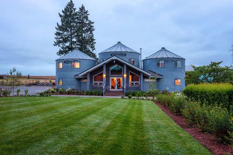 Photo by Nick Grier Farm Silo, Grain Bin House, Silo House, Grain Silo, Abbey Road, Bed Breakfast, Metal Buildings, Barn House, My Dream Home