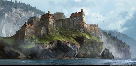 The Fort, Guang Yu Tan on ArtStation at https://www.artstation.com/artwork/L3rBl Asoiaf Castles, Building Inspiration, Fantasy Stuff, Fiction Idea, Level Design, Fantasy City, Concept Artist, Fantasy Castle, Fantasy Setting