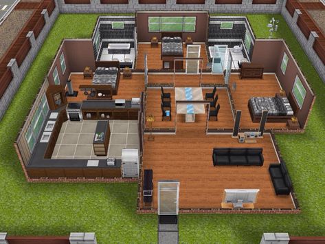 Sims Freeplay House Ideas Layout, Sims Freeplay House Ideas, Casas The Sims Freeplay, 1 Story House, The Sims Freeplay, Sims Freeplay Houses, Sims Free Play, Story Layout, Story Design