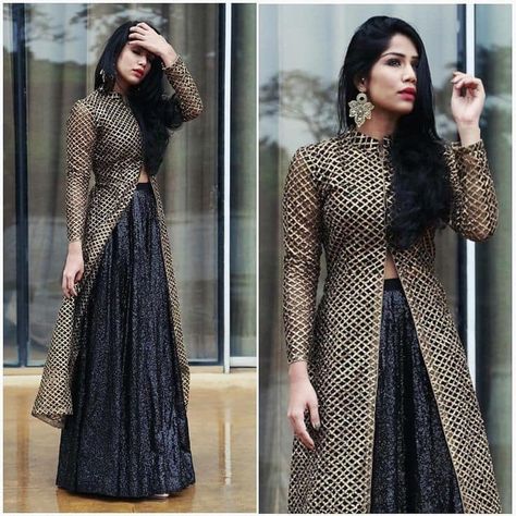 Long Kurti With Skirt, Santoshi Shetty, Borderlands Series, Ethno Style, Outfits Dress, Salwar Kamiz, Desi Clothes, Patiala Salwar, Indian Gowns