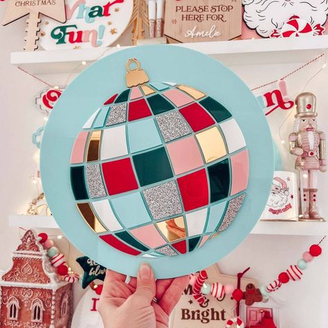 I've just found Disco Bauble Acrylic Christmas Sign. What's more fabulous than a disco ball? A Christmas disco ball of course! Our gorgeous, playful retro-insired Christmas sign is sure to be a showstopper! . £44.99 Christmas Disco Ball, Disco Ball Christmas, Christmas Disco, Disco Christmas, Mistletoe And Wine, Xmas Art, Santa Candy, Not On The High Street, Small Moments