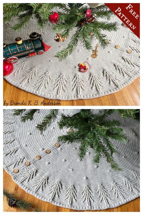 Free Crochet Christmas Tree Skirt Patterns, Tree Skirt Knitting Pattern Free, Pencil Tree Skirts, Christmas Crochet Tree Skirt Patterns Free, Crochet Snowflake Tree Skirt, How To Crochet A Tree Skirt, Tree Skirt Pattern Crochet, Crocheted Tree Skirt, Free Crochet Tree Skirt Patterns