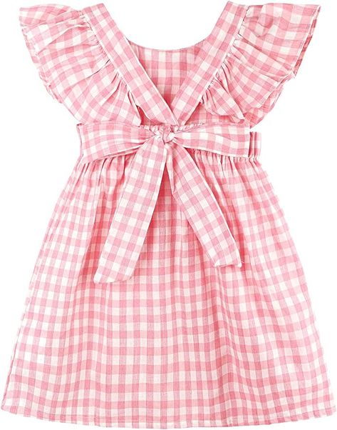 Toddler Girls Easter Dresses, Girl Easter Dress, Toddler Summer Dresses, Spring Gingham, Pink Plaid Dress, Toddler Girl Dresses Summer, Pink Gingham Dress, Blue Gingham Dress