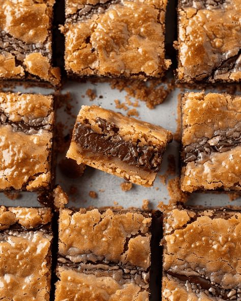 Nutella Blondies - Recipes, Tasks & Tools Nutella Bars Recipes, Blondies Recipes, Nutella Blondies, Nutella Bar, Nutella Cookie, Nutella Brownies, Nutella Cookies, Blondies Recipe, Blondie Brownies