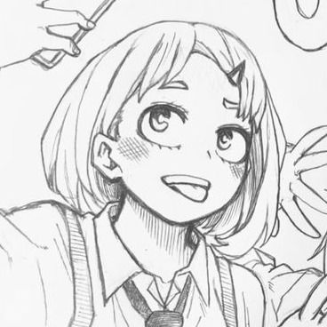 Uraraka Sketch, Sketch Icon, Lesbian Flag, Ochako Uraraka, A Girl, Sketch, Flag, Hair, Anime