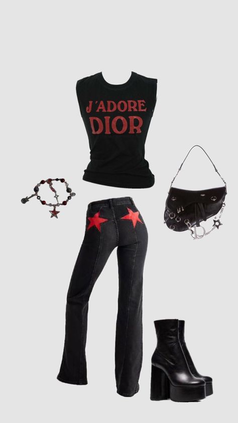 #rockstargf #outfit #rockstargfoutfit #aesthetic #concert #fit #rockstargirlfriend #80s #black Aesthetic Concert, Concert Fit, Concert, Outfit Inspo, Pins, Black