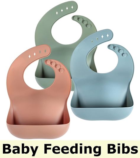 Eascrozn Silicone Baby Bibs for Babies & Toddlers Set of 3, BPA Free Unisex Soft Adjustable Fit Waterproof Feeding Bibs Font Styles Names, Bibs For Babies, Silikon Baby, Silicone Baby Bibs, Waterproof Bibs, Best Housewarming Gifts, Silicone Bibs, Drinkware Accessories, School Teacher Gifts