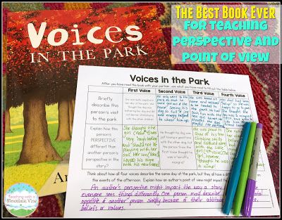 Voices In The Park, Teaching Point Of View, Teaching Perspective, Authors Perspective, Authors Point Of View, Teaching Reading Skills, Third Grade Reading, Authors Purpose, 5th Grade Reading