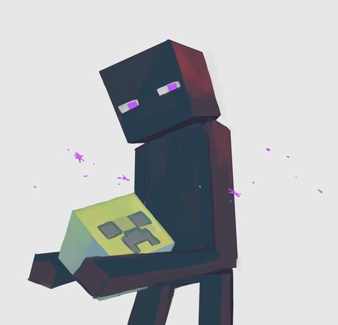 #minecraft #creeper #enderman Maincraft Art, Enderman Fanart, Maine Craft, Anime Minecraft, Minecraft Fanart, Karakter Minecraft, Minecraft Drawings, Minecraft Pictures, Monster School