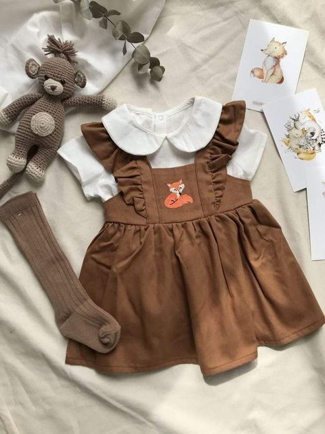 Cotton Baby Clothes, Albany New York, Kids Dress Wear, Fox Embroidery, Brown Babies, Baby Frocks Designs, Dream Baby, Birthday Dress, Newborn Dresses