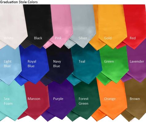 Graduation Stole Color Guide Grad Stoles, Graduation Stoles, Graduation Sash, Graduation Stole, Graduation Year, Lavender Blue, Graduation Day, Diy Canvas Art, Diy Canvas