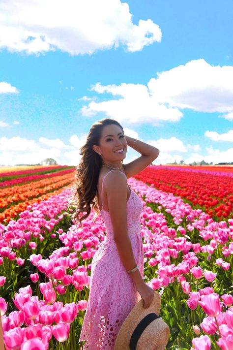 Wooden Shoe Tulip Field Tulip Farm, Hapa Time, Jessica Ricks, Tulip Field, Spring Photoshoot, Flower Photoshoot, Tulip Festival, Tulips Garden, Wooden Shoe