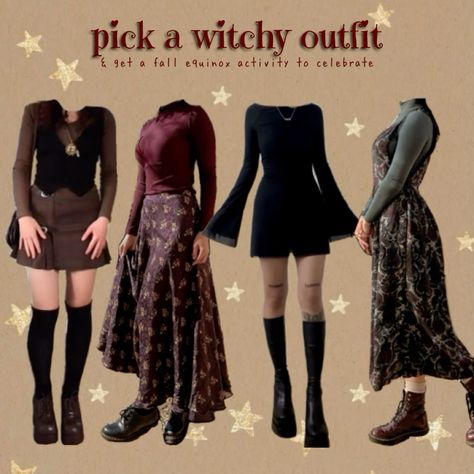 Witchy Outfits For Work, 70s Witchy Aesthetic, Dark Academia Fairycore Outfit, Whimsigoth Going Out Outfit, Whimsy Goth Winter Outfit, 90s Whimsy Goth Outfit, Outfits Based On Characters, Witchy Core Outfits, Witchy Inspired Outfits