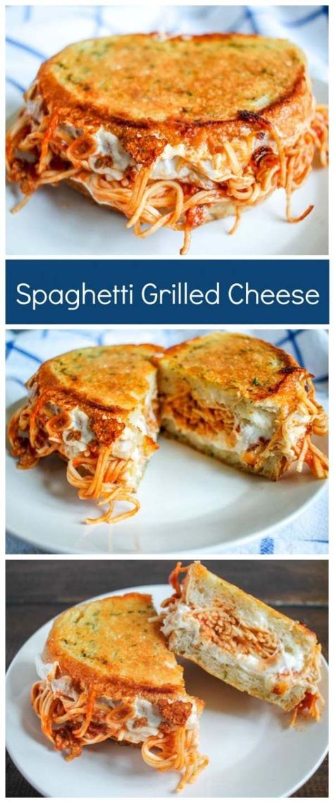 Spaghetti Grilled Cheese, Bread Crockpot, Makanan Italia, Grilled Cheese Recipes, Comfort Food Southern, Comfort Food Recipes Dinners, Easy Comfort Food, Yummy Comfort Food, Healthy Comfort Food