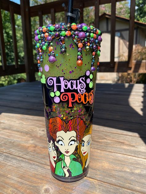 Hocus Pocus Snow Globe Tumbler Halloween Tumbler - Etsy Fall Snowglobe Tumbler Ideas, Halloween Tumbler Cups, Halloween Custom Cups, Halloween Rhinestone Tumbler, Hocus Pocus Epoxy Tumbler, Hocus Pocus Snowglobe Tumbler, Horror Snowglobe Tumbler, Disney Snowglobe Tumbler, Hocus Pocus Tumbler