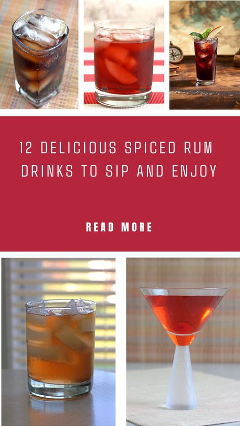 Looking to cozy up this fall season? Try out some delicious spiced rum cocktails that will warm you up from the inside out! These spiced rum drinks are perfect for autumn evenings spent with friends or curled up by the fire. Whip up one of these fall drinks with alcohol and watch your worries melt away. Whether you're a fan of classic cocktails or looking to try something new, these recipes will surely impress your guests and add some spice to your gatherings. Recipes With Spiced Rum, Drinks Made With Spiced Rum, Spiced Rum Christmas Cocktails, Spiced Rum Drinks Easy, Drinks With Spiced Rum, Club Soda Drinks, Drinks With Alcohol, Rum Drinks Easy, Ginger Cocktail Recipes