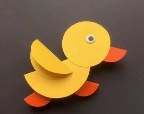 Craft activities for kids - learning Activities for kids Handprint Duck, Crafts Fir Kids, Birds Crafts, Duck Craft, Crafts At Home, Easy Craft For Kids, Duck Crafts, Circle Paper, Paper Circle