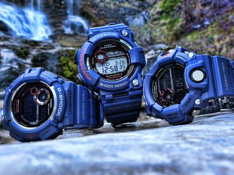 G Shock Men in Navy, Mud man, Frogman and Rangeman G Shock Limited Edition, G Shock Watches Mens, Barometric Pressure, G Shock Men, Tactical Watch, Casio Edifice, Wallpaper Photo, G Shock Watches, Baby G