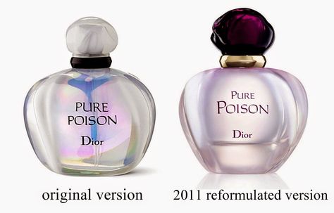 Dior Pure Poison bottles - original vs reformulated Dior Pure Poison, Poison Perfume, Dior Girl, Fragrances Perfume Woman, Dior Perfume, Perfume Lover, Perfume Oil, Vintage Perfume, Perfume Collection