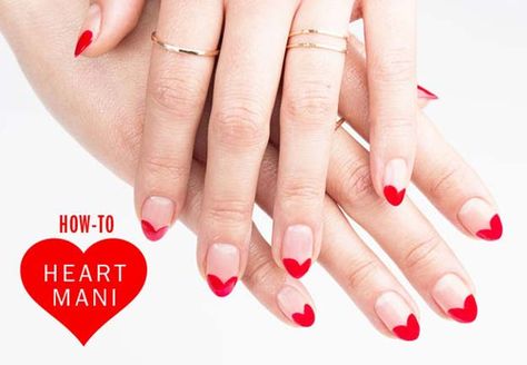 2018 Hairstyles, Nailart Tutorial, Quick Nail Art, Fast Nail, Unghie Nail Art, Valentine Nail Art, Heart Nail, Heart Nail Art, Nail Art Designs Summer