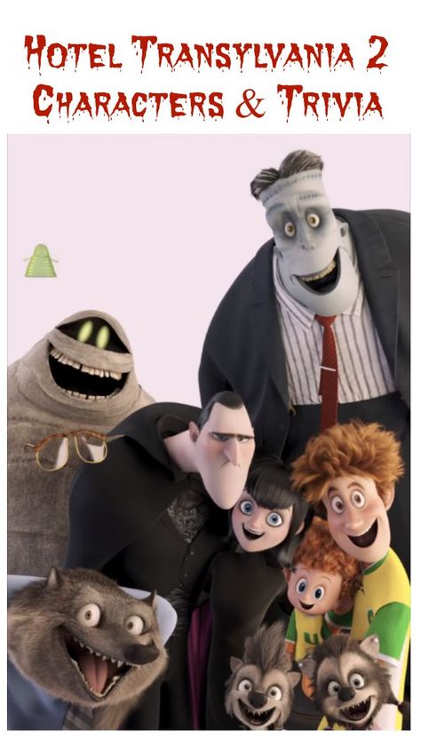 Impress your kids with fun character trivia and character profiles from Hotel Transylvania 2! They'll love that you know all about their favorite monsters! 80s Hairband, Hotel Transylvania Characters, Festa Hotel Transylvania, Hotel Transylvania 1, Hungry Like The Wolf, Hotel Transylvania Movie, Mavis Hotel Transylvania, Hotel Transylvania 2, Disney Movie Art