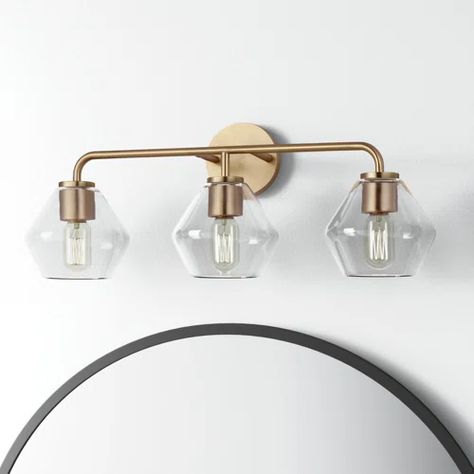 Bathroom Lighting You'll Love in 2023 | Wayfair Champagne Bronze Light Fixtures, Champagne Bronze Bathroom, Industrial Farmhouse Lighting, Bronze Vanity Lighting, Bronze Bathroom, Bathroom Light, Double Sink Bathroom Vanity, Champagne Bronze, Bathroom Light Fixtures