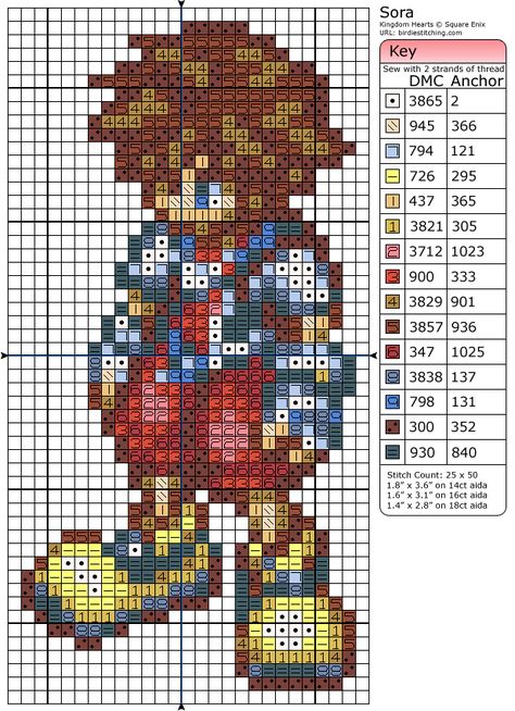 Kingdom Hearts / Sora Pixel Art Harley Quinn Cross Stitch Pattern, Pixel Sprites, Kingdom Hearts Sora, Pearl Beads Pattern, Easy Perler Beads Ideas, Beads Art, Hamma Beads, Pixel Art Templates, Perler Art