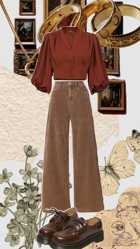 #academia #casualacademia Bohemian Academia Aesthetic, Dark Adacemia Outfits, Academia Loungewear, 70s Academia, Ritual Clothing, Fall Moodboard, Swamp Witch, Casual Academia, Dark Academia Clothes