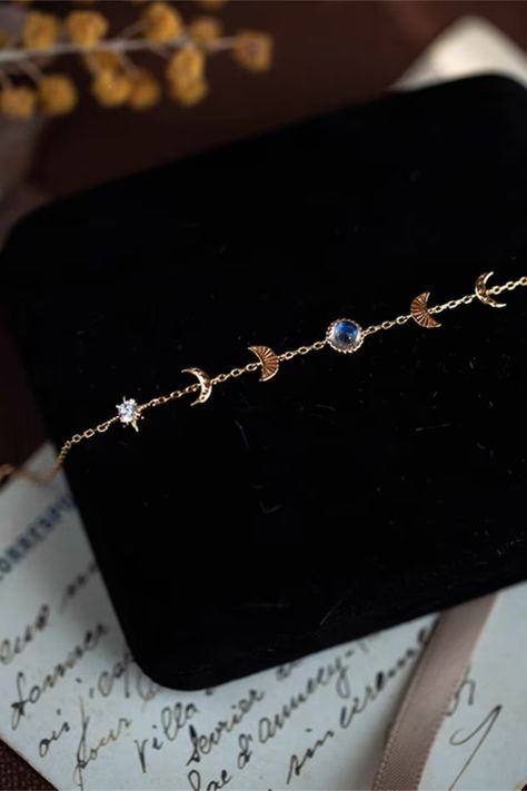 Acotar Jewelry, Tattoo Bracelet, Moonstone Bracelet, Moonstone, Gold Bracelet, Charm Bracelet, Tattoos, Etsy Uk, Gold