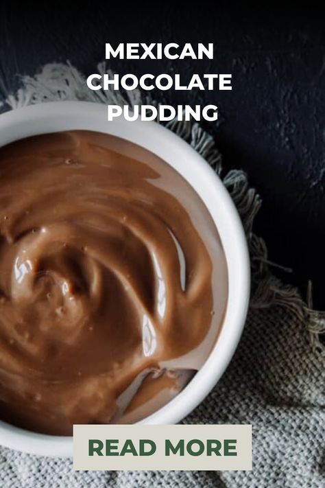 Mexican Chocolate Pudding Spicy Desserts, Salt Craving, Chocolate Pudding Recipe, Chocolate Pudding Recipes, Mexican Chocolate, Spicy Snacks, Chocolate Cinnamon, Pudding Recipe, Chocolate Pudding