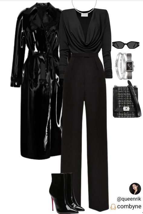 Dark Outfits Aesthetic, เสื้อผ้า Kylie Jenner, Black Clothes, Classy Work Outfits, Looks Chic, Kpop Fashion Outfits, Work Outfits Women, Fancy Outfits, Professional Outfits