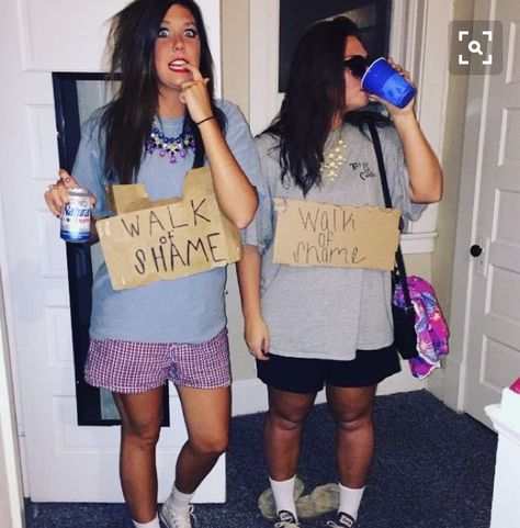 costume Diy Funny Halloween Costumes, Hippie Halloween Costume, Punny Halloween Costumes, Hippie Costume Halloween, Best Couples Costumes, Hippie Halloween, Diy Costumes Women, Walk Of Shame, Couples Costume