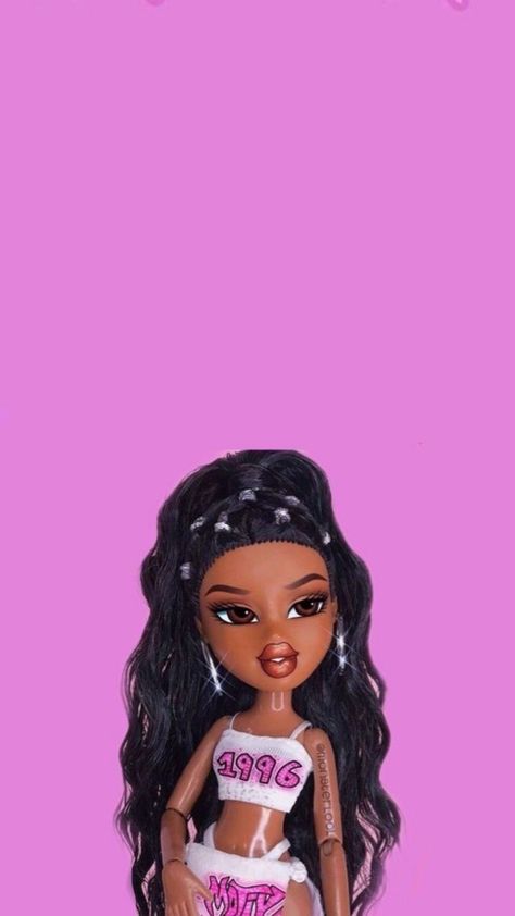 Bratz Morena, Bratz Aesthetic Wallpaper, Creepy Clown Pictures, Black Bratz Doll, Brat Doll, Wallpapers Cartoon, Bratz Girls, Pink Wallpaper Girly, Iphone Wallpaper Glitter