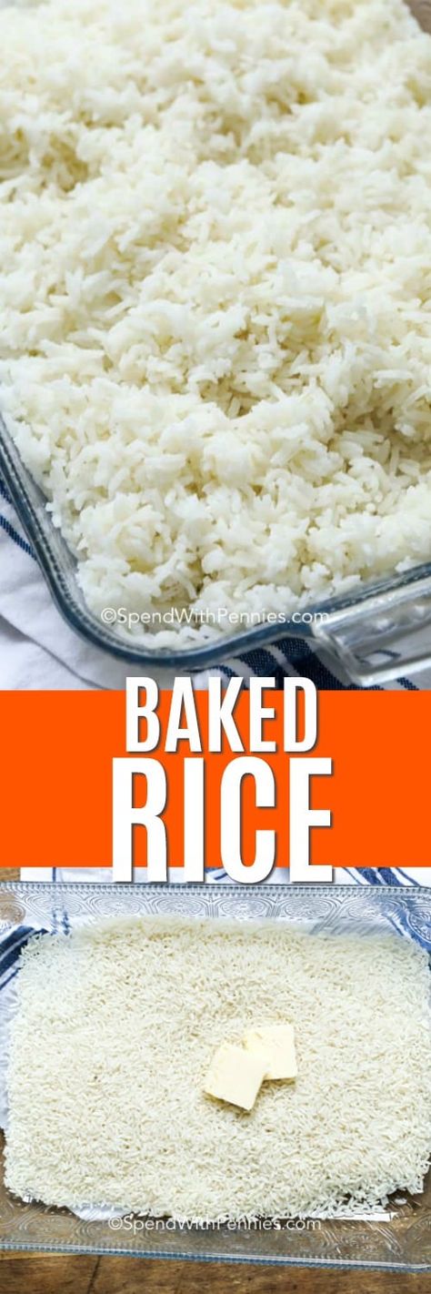 Oven Baked Rice, Rice In The Oven, White Rice Recipes, Oven Baked Chicken Breasts, Baked Rice, Spend With Pennies, Rice Side Dishes, Salad Pasta, Cooking White Rice