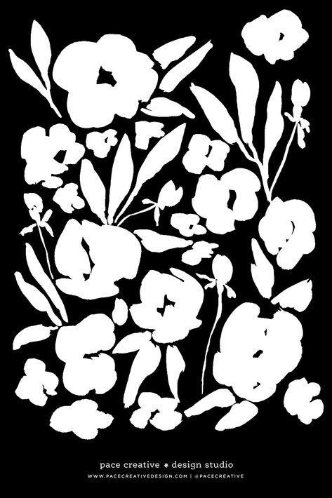 Black And White Graphics Design, Black And White Floral Illustration, Modern Flowers Illustration, Floral Illustrations Black And White, Pattern Design Inspiration Abstract, Flowers Illustration Black And White, Black And White Flower Art, Black And White Packaging, Flower Pattern Black And White