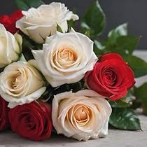 White Roses Gift, Roses Gift, Live Indoor Plants, Luxury Flower Bouquets, Red And White Roses, Garden Living, Fresh Cut Flowers, Wholesale Flowers, Blossom Flower