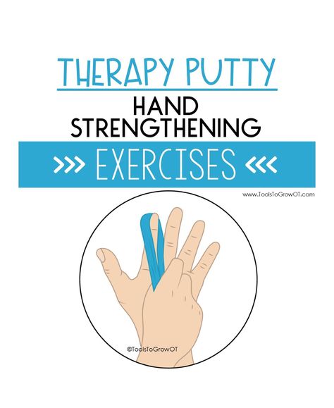 Hand Therapy Putty Exercises - NEW Resources! Gluten Free Playdough, Hand Strengthening Exercises, Organize Posters, Therapy Putty, Cortical Visual Impairment, Hygiene Self Care, Fine Motor Ideas, Hand Strengthening, Card Workout