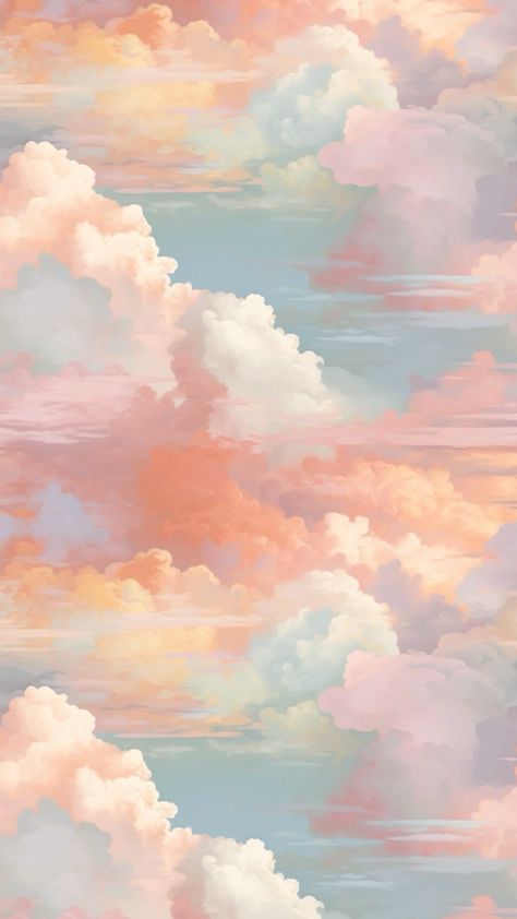 Pastel Sunrise, Black Background Pattern, Gold And Black Background, Sky Digital, Watercolor Clouds, Pastel Clouds, Pastel Sunset, Sunset Images, Soft Candy