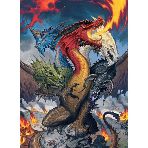 Art by Steve Prescott https://www.instagram.com/p/CH8wbFMnyuB/ Tiamat Dragon, Yugioh Dragon Cards, Arte Monster High, Dungeons And Dragons Art, Heroic Fantasy, Cool Dragons, Kaiju Art, Dragon Illustration, Alien Concept Art