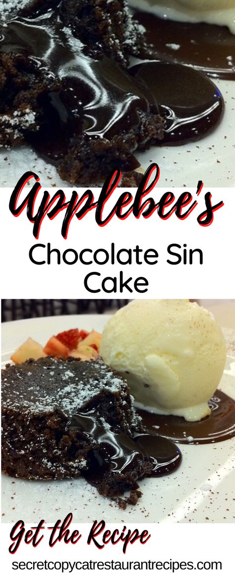 Appleby's Copycat Recipes, Copycat Restaurant Recipes Desserts, Sin Cake Recipe, Copycat Restaurant Recipes Applebees, Copycat Applebees, Hero Recipes, Cake Recipe At Home, Copycat Recipes Desserts, Applebees Recipes