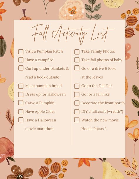 Autumn Couple Activities, October Bucket List For Couples, Fall Bucket List For Couples, Activity List, Halloween Watch, Fun Couple Activities, Fall Couple, Ideas For Fun, Date Activities