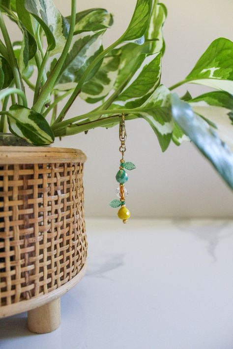 Suncatcher Plant Charm, Lemon Lime Charm, Plant Accessories, Hanging Plant Charm, Unique Gift for Plant Lovers, Plant Decor - Etsy Plant Charms, Plant Jewelry, Hobbies To Try, Lemon Decor, Plant Markers, Plant Decor Indoor, Macrame Patterns Tutorials, Plant Lady, Plant Gifts