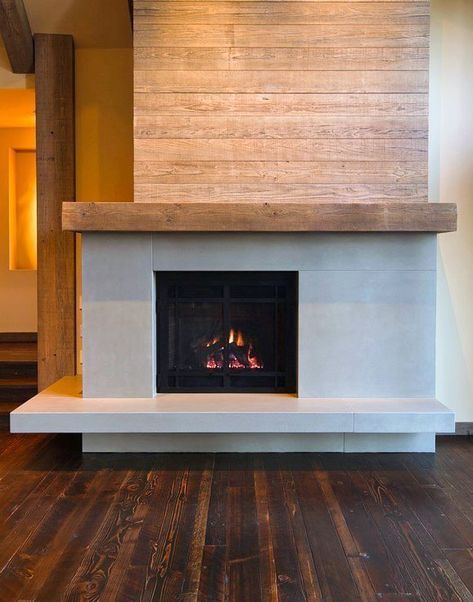 Top 60 Best Concrete Fireplace Designs - Minimalistic Interior Ideas Interior Fireplace, Fireplace Modern Design, Classic Fireplace, Minimalistic Interior, Fireplace Designs, Concrete Fireplace, Contemporary Fireplace, Modern French, Fireplace Hearth