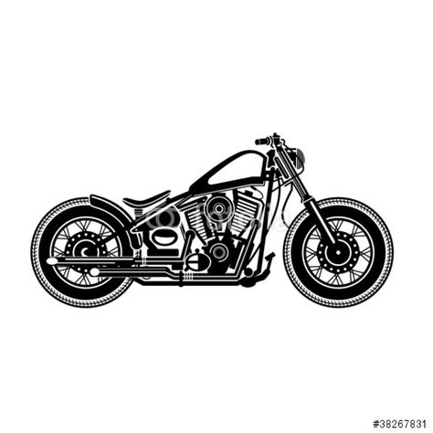 bobber" Stock image and royalty-free vector files on Fotolia.com ... Bobber Tattoo, Motorcycle Stencil, Ninja Bike, Motorcycle Artwork, Motorcycle Drawing, Biker Tattoos, Drawing Machine, Unicorn Drawing, Cars Coloring Pages