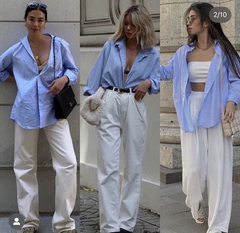 Blue Striped Shirt Outfit, Outfits With Striped Shirts, Morning Outfit, Oversized Shirt Outfit, Beige Outfit, A Match Made In Heaven, Monday Blues, Match Made In Heaven, Looks Street Style